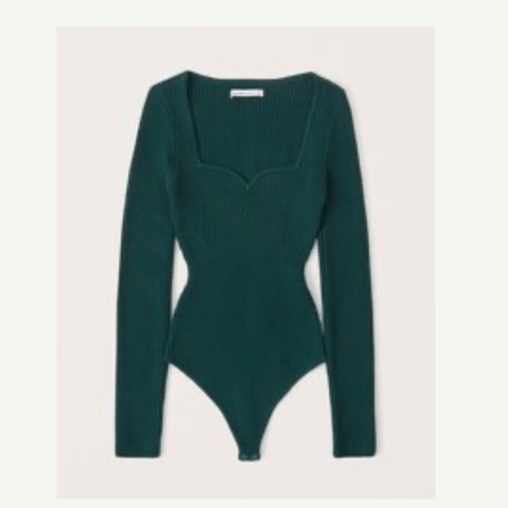 Abercrombie Long-Sleeve Sweetheart Sweater Bodysuit